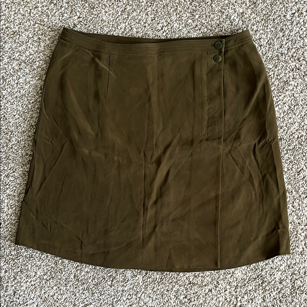 Jones New York Silk Wrap Mini Skirt